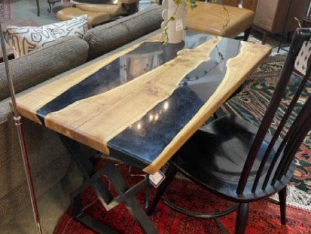 Black Epoxy River Desk Discount