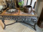 Asian Rose Wood Chery Blossom Carved Wood Coffee Table Cheap