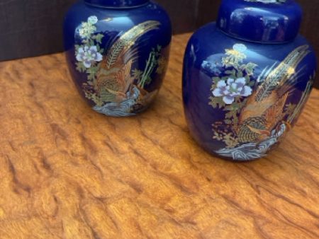 Set of 2 Blue Oriental Ginger jars Hot on Sale