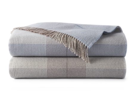 York Merino Wool Plaid Throw Supply