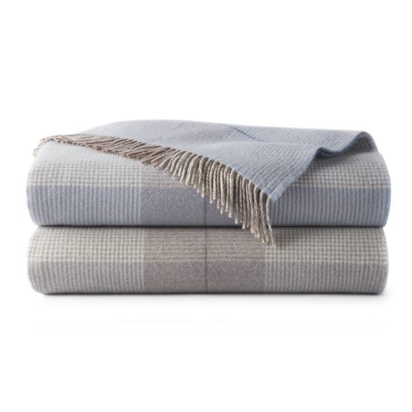 York Merino Wool Plaid Throw Supply