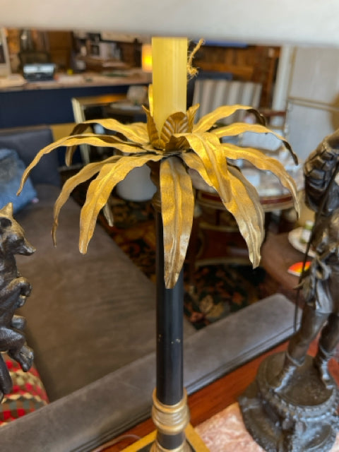 Black and Gold Palm Table Lamp For Cheap