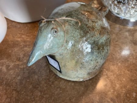 Teal Bird Sculpture Small Discount