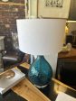 Blue Glass Eline Table Lamp For Sale