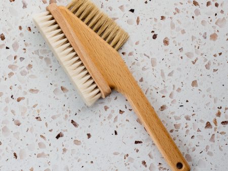 Redecker Oiled Beechwood Natural Goat Hair Bristle Clothing and Computer Brush Supply