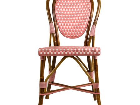 Pink and White Mediterranean Bistro Chair (E) Supply