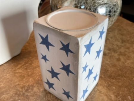 Blue White Star Medium Candleholder Cheap