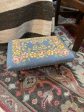 Blue Floral Needle Point Stool For Discount