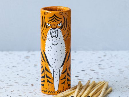 Tiger Cylinder Sustainable Matches with Pink Match Head For Sale