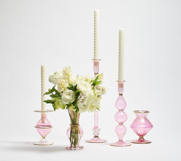 Blossom Candle Holder in Pink Fashion