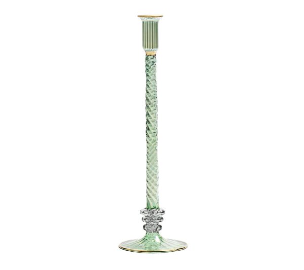 Braid Candle Holder in Green Supply