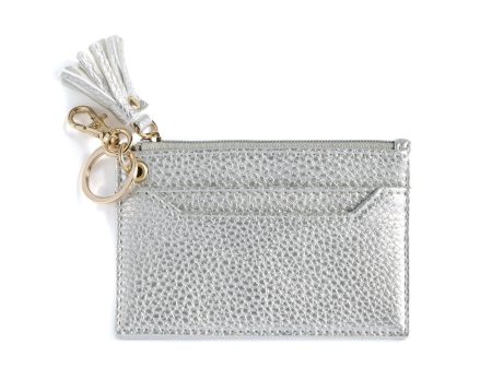 Shiraleah Gigi Card Case With Key Chain, Silver Online Hot Sale