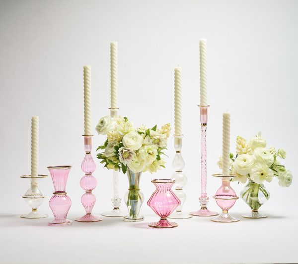 Blossom Candle Holder in Pink Fashion