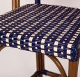 Dark Blue and Cream Mediterranean Bistro Stool with Back (26  h. seat) (Margaux) Fashion