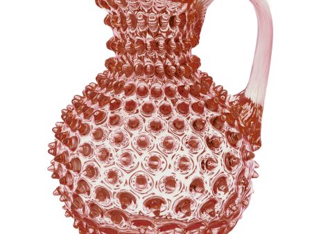 Pink Hobnail Pitcher (2L) on Sale