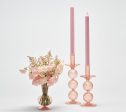 Bella Short Candle Holders in Blush on Sale