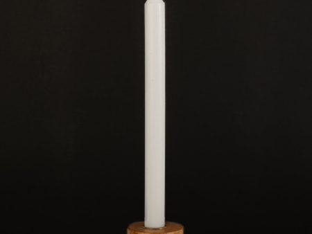 White Danish Kiri Taper Candle (12 ) For Sale