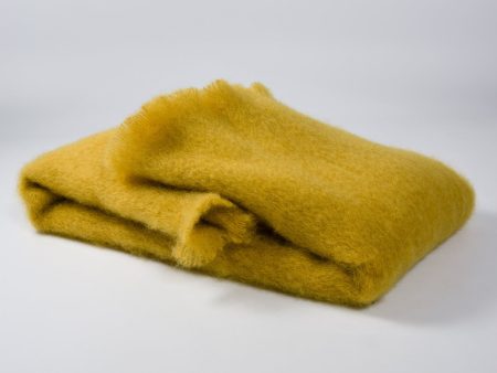 Mustard Yellow Mohair Lisos Throw Blanket Supply